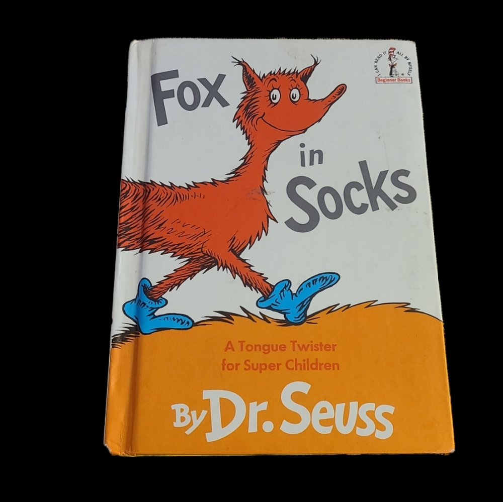 Fox In Socks By Dr. Seuss Hardcover Random House Grolier Book Club Edition 1965